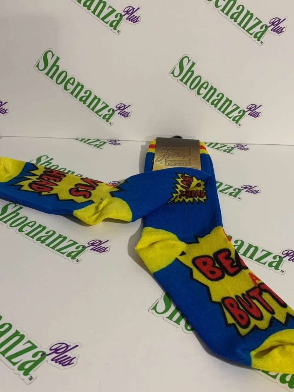 Headgear Classics Socks Bevis And Butthead MTV Crew Blue Mens Size 9 - 13